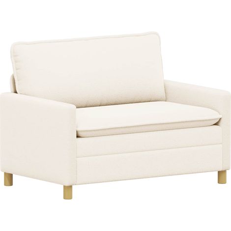 Sofa 2-Sitzer Creme 126 x 81 x 87,5 cm Stoff vidaXL (1/5)