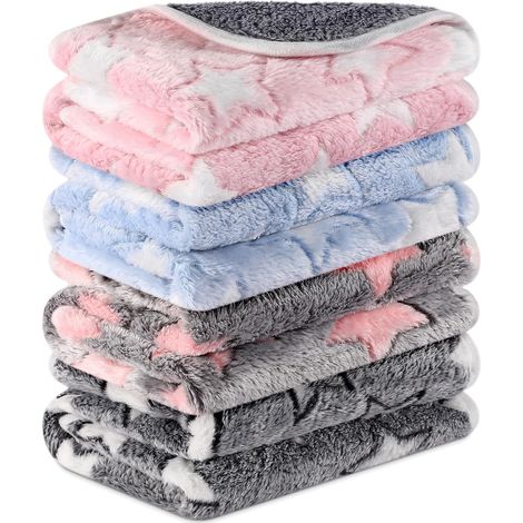 4 Fleece Guinea Pig Blanket with Cute Star Design, 30 x 30 cm (1/5)