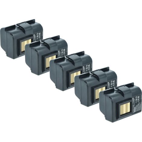 vhbw 5x Battery Replacement for Zebra P1023901-LF, P1031365-025 for Printer Copier Scanner Label Maker (5200 mAh, 7.4 V, Li-Ion) (1/4)