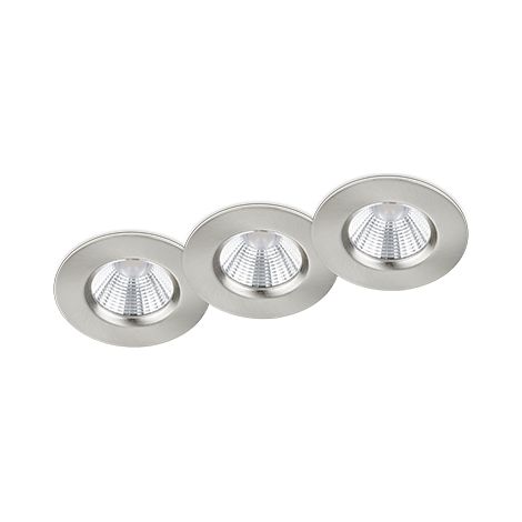 Faretto da Incasso Led Interno Soffitto Rotondo Acciaio 3Pz Zagros GD Trio (1/2)