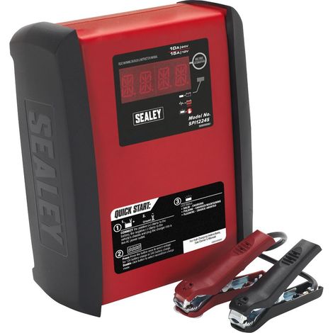 Sealey 12V/15A 24V/10A Intelligent Speed Charge Battery Charger/Maintainer SPI1224S (1/5)