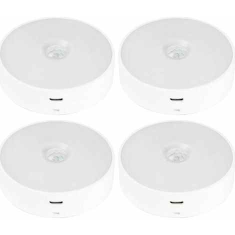 Lampe de nuit a induction magnetique rechargeable pour corps humain, 6000K quatre packs (lumiere blanche) - 6000K quatre packs (lumiere blanche) (1/5)