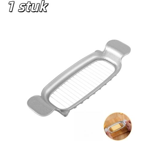 pièce - Trancheur à fromage - Acier inoxydable - Couteau multifonctionnel - Avec poignée ergonomique - Convient pour trancher le fromage, le beurre, les œufs, les fruits et autres aliments solides plu (1/5)