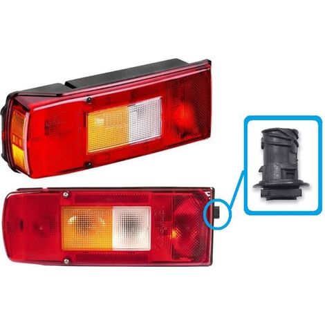 Faro trasero izquierdo Volvo FH FM 9/ 12/ 16, FMX, NH, 20425727, 20507622, 21097447, 21652917, con conector  2001-2012