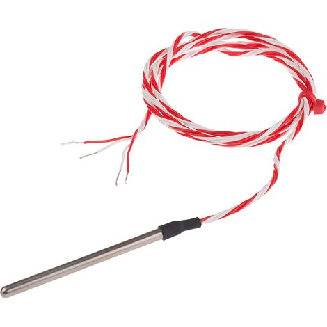 Capteur RTD PT100 RS PRO, Ø 4mm, L.65mm + 1m, +200°C max, Câble ( Prix pour 1 )