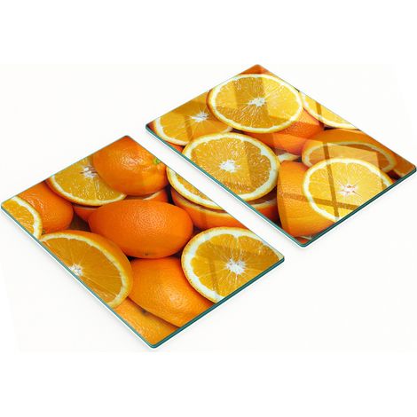 Tableaux en verre résistants et élégants à motif demi-orange 2x40x52 cm (1/5)