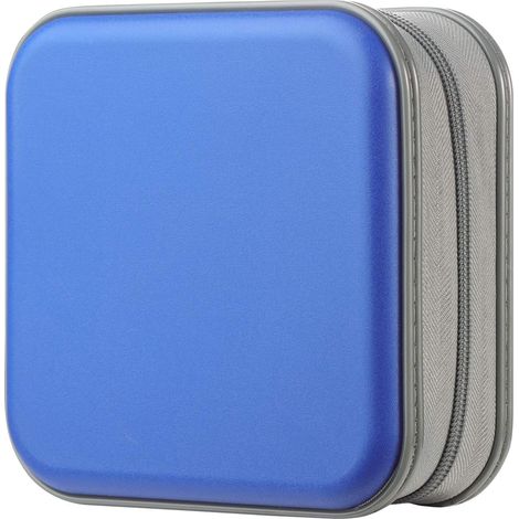 Boîtier plastique dur bleu 48 CD – Portable, idéal voiture, structure résistante (1/5)