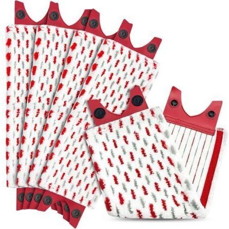 Absorbante Recharge Balai Microfibre Kit, 5 Pièces Têtes de Balai Plates en Microfibre, Balai Tampons de Rechange Réutilisable, pour Efficace Nettoyage des Sols (1/5)