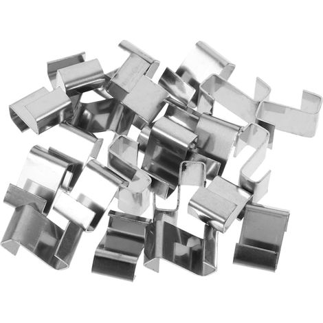 25pièces Clips de Fixation Inoxydable pour Structures de Jardin Lot de Forme Z Outil de Jardinage pour Vitrage de Serre et Vérandas à Double Paroi (1/5)