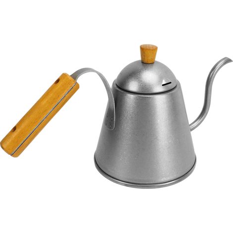 1000-ml-Wasserkocher aus Edelstahl für Filterkaffee, großes Fassungsvermögen, Schwanenhals-Wasserfilterkessel für Büro, Café, Camping (1/5)
