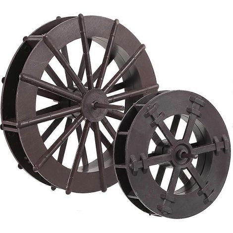 Lot de 2 roues de rechange pour fontaine à eau de table, roue de la fortune pour agencement de scènes DIY-13.50X13.50X8.50CM (1/4)