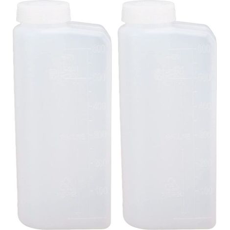 Lot de 2 Flacons de Mélange D'huile, D'essence et de Carburant à 2 Temps, 600 ML en Plastique Nylon Anti-Usure Professionnel pour Machine à Repasser Tronçonneuse (1/4)
