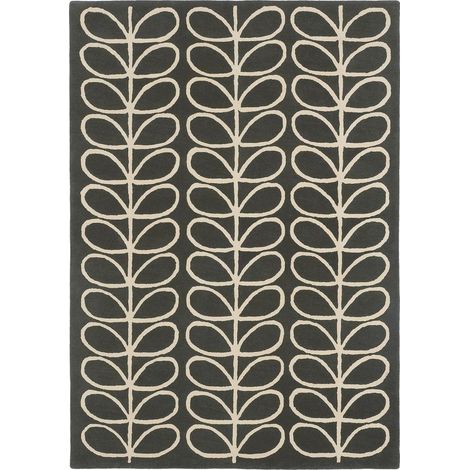Tapis salon et chambre en laine 250x350 noir et crème fait à la main
