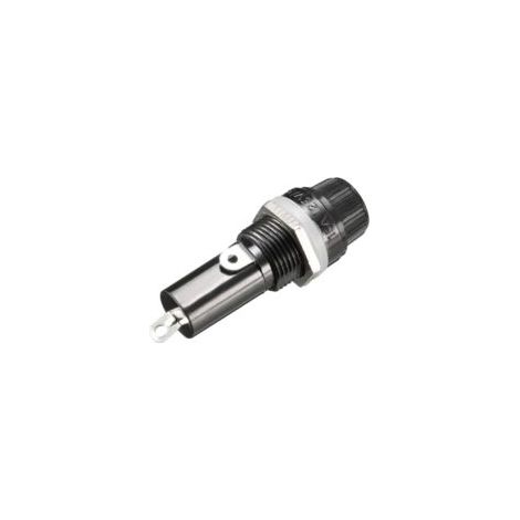 6-teiliger Sicherungshalter mit Schraubkappe, 6 x 30 mm, Wechselstrom, 10 A, 250 V, schwarz, für die Schalttafelmontage – Crezuo
