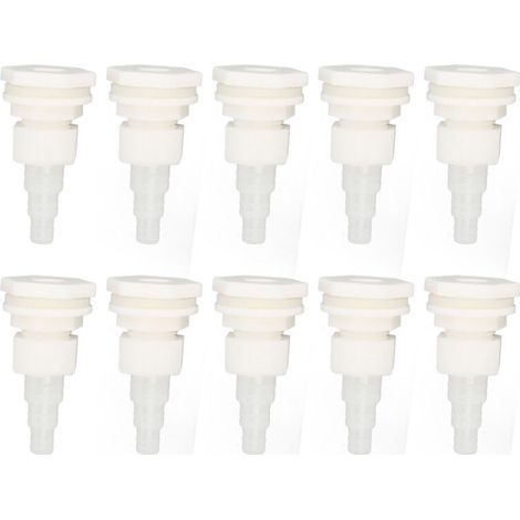 Kit di 10 raccordi per tubo flessibile per serbatoio d'acqua HEEPDD, accessori per fontanelle per animali domestici, diametri 9 mm, 12 mm e 16 mm, filettatura G1/2, raccordi per tubo flessibile per se (1/5)