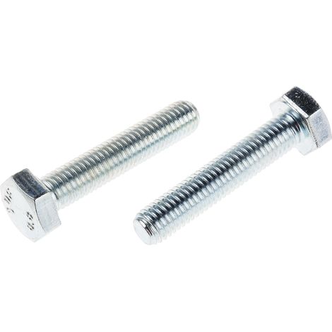 Vis à tête hexagonale, Acier Passivé, zinc, M10 x 50mm ( Prix pour Sachet de 50 )