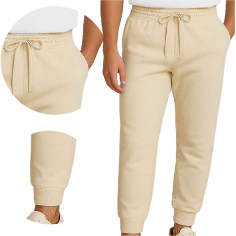 Pantaloni della tuta da uomo comodi per tutti i giorni, abbigliamento casual, bianchi Pantaloni della tuta da uomo comodi per tutti i giorni, abbigliamento casual, bianchi (1/5)