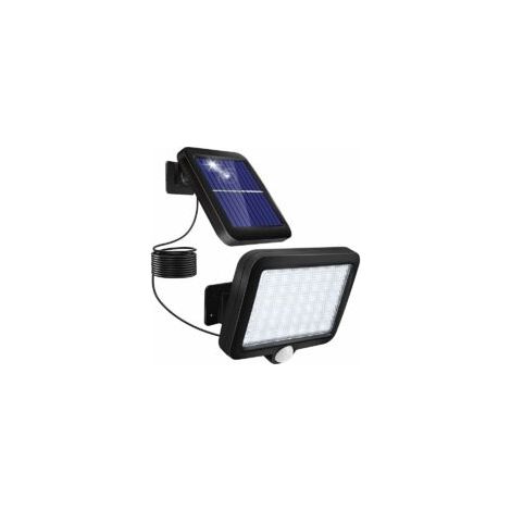 Solar-Außenleuchte mit Bewegungsmelder, IP67 wasserdicht, 120° Abstrahlwinkel, Solar-Gartenleuchte mit 5 m Kabel für Terrasse, Garage, Wand, Hof – 56 Leuchten – Crezuo