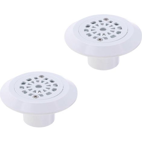 Lot de 2 bondes de vidange rondes en ABS pour piscine (1/5)