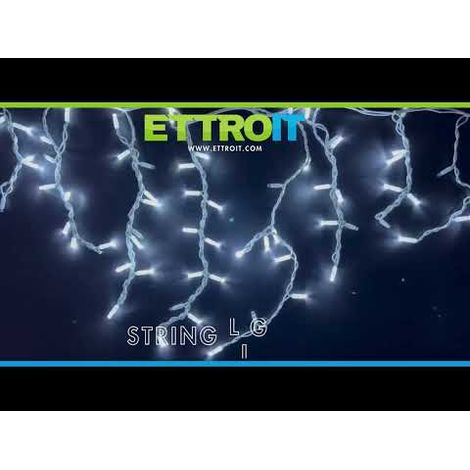 TENDA 216LED 5M X3-4-6-8-10-12 FILO BIANCO LUCE BIANCO IP65 (1/5)