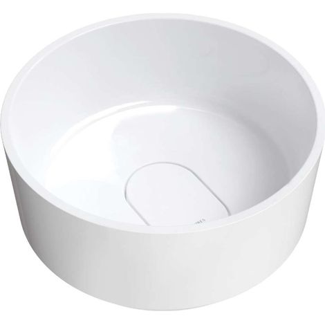 OMNIRES - Aufsatzwaschbecken, Durchmesser 42 cm, ohne Überlauf, weiß CADENCER420BP (1/4)