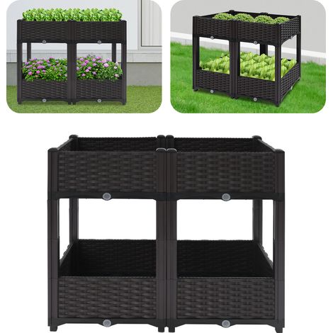 Pflanzer Hochbeete, Erhöhte Pflanzer Garten Box, Stehende Pflanzbeete für den Außenbereich