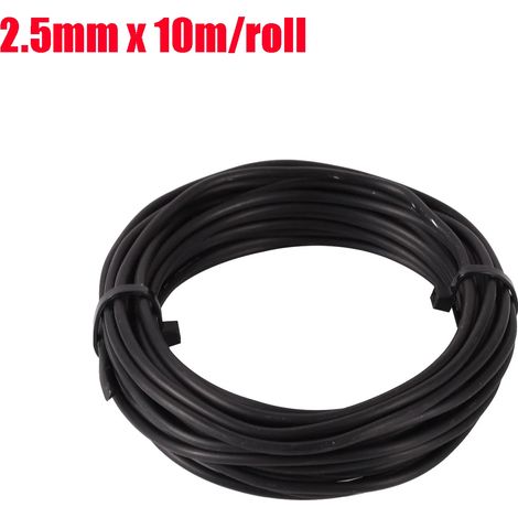 Fil de palissage en aluminium pour bonsaï (2,5 mm, 1 pièce) de 10 m accessoires de modelage pour plantes, noir, idéal pour le jardinage et la mise en forme des plantes. (1/4)