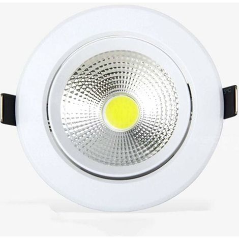 Spot de plafond LED réglable, anti-éblouissement, 12 W, diamètre 120 mm, lumière chaude (3000 K). (1/3)