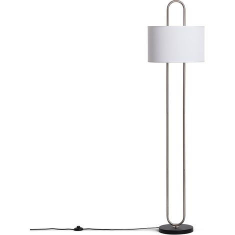 Stehlampe Metall und Stoff Duque Weiß
