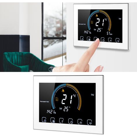 Intelligenter LCD-Touchscreen-Thermostat für elektrische Hausheizungen AC95240V (BHT8000GB Weiß) (1/5)