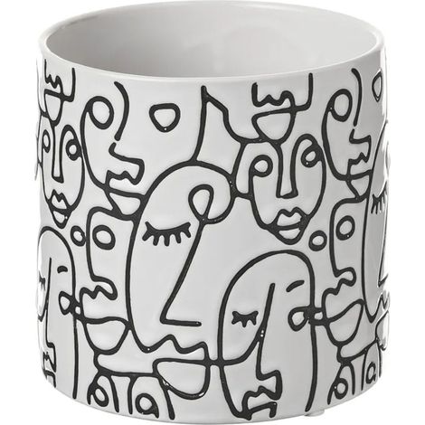 Cache pot Arty en céramique blanche (1/3)