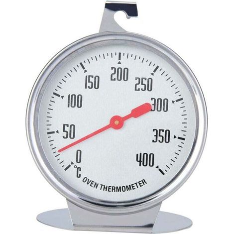 TONYSA Standing Dial Oven Thermometer, Stainless Steel Temperature Gauges 0-400°C, Oven Thermometer with Large Dial Kitchen Baking Supplies (1/5)