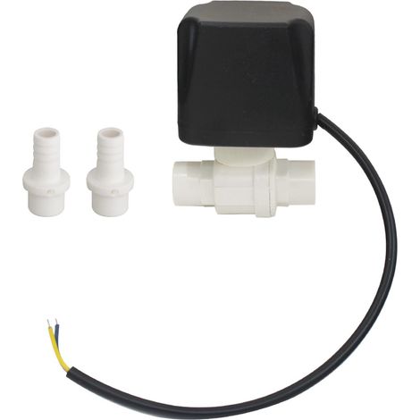 Vanne motorisée normalement fermée PVC à boisseau sphérique pour piscine arrosage jardin connecteur tuyau électrique 220V 2 voies vanne d'arrêt vanne à bille électrique DC12-24v ID20 D10mm (1/5)