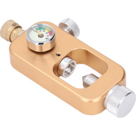 Adaptateur de remplissage de bouteille de plongée DIN en alliage d'aluminium avec manomètre 40 MPa pour robinetterie KJH standard (1/5)