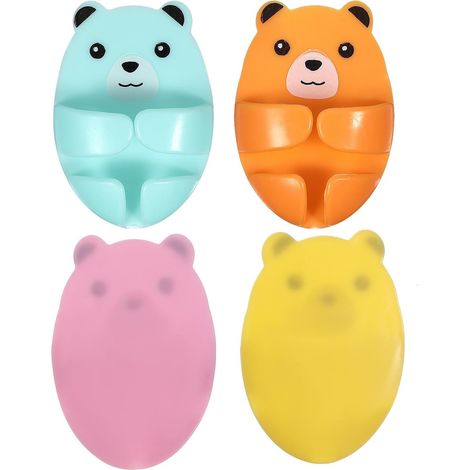 de prises auto adhésifs SOLUSTRE lot de 4 en plastique avec