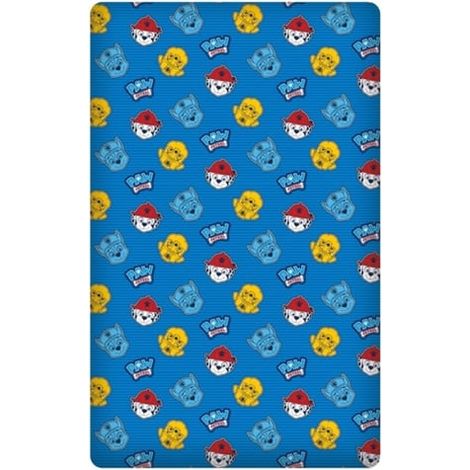 Drap-housse Pat' Patrouille 90x200 cm pour lit bébé