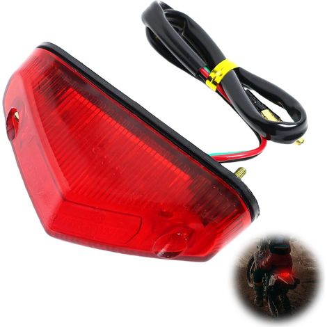 Fanale posteriore secondario universale per moto, luce di stop posteriore a 12 LED, 12V per moto, ATV, quad, alta luminosità (1/5)