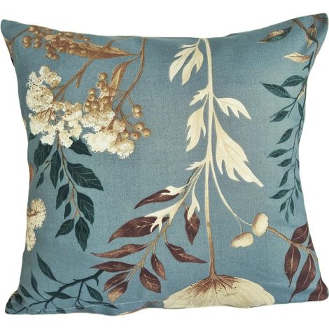 Funda de almohada de algodón de 40x40 cm con estampado de oasis de plantas de salvia