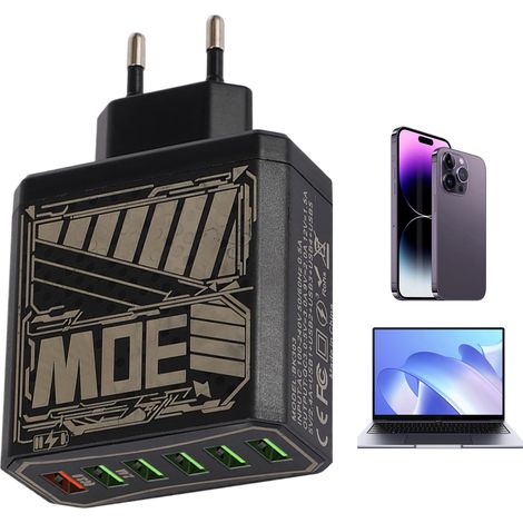 Prise Adaptateur de Charge Rapide 6 Ports QC30 USB (1/5)