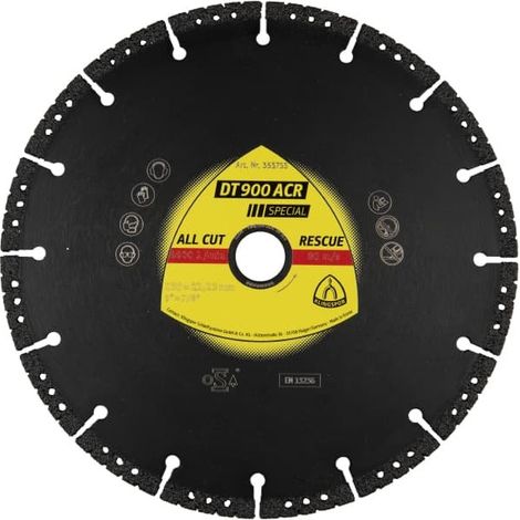 Klingspor – Disque diamant pour meuleuse 125mm – Diamètre d'alésage 22,23mm – Coupe agressive sur béton armé – Revêtement diamanté 10mm (1/4)