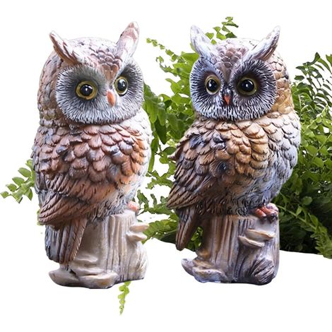 Statue Sculptures d'animaux pour Effrayer Les Oiseaux Faux Pour , bureau, étagère, table, maison, pelouse, balcon, terrasse, cour, extérieur (1/5)