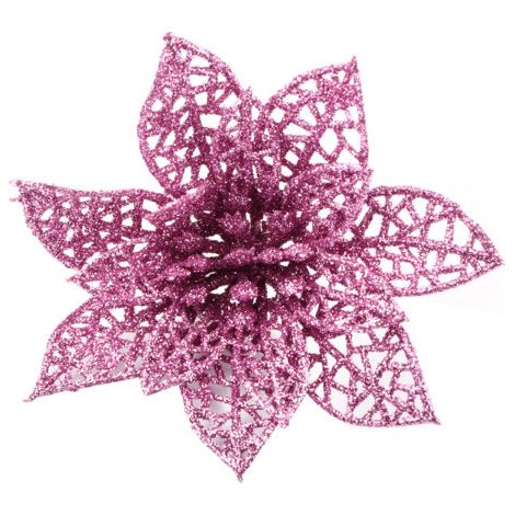 QORVA- Décorations creuses à paillettes pour fête de mariage, fleurs de noël, décorations d'arbre (1/5)