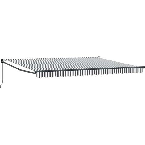 Maison Exclusive - Markise Einziehbar Anthrazit und Weiß 4,5x3 m