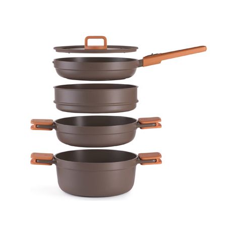 Bateria cocina serie compac 4pzas 24cm alum fundid BRA