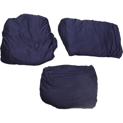 Housse de Canapé Universelle Lot de 3 Housses Extensibles Antidérapantes en Polyester pour Protection Meuble Couleur Unie Bleu (1/5)