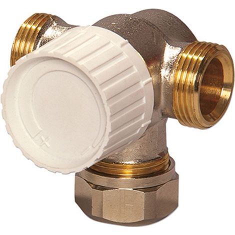 Flamco Sottoposta per valvola termostatica a tre vie DN15 Preimpostazione, attacco sinistro sfera, M1237431