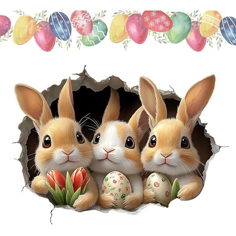 pour siège de toilette Lapin de Pâques Autocollant adhésif (1/5)