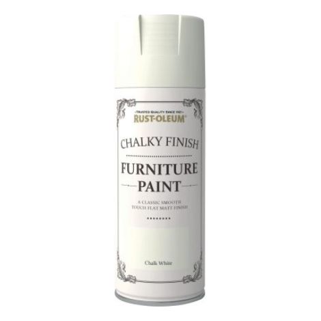 Rust-Oleum Chalk Chalky Furniture Paint - Chalk White - 400ml Aerosol