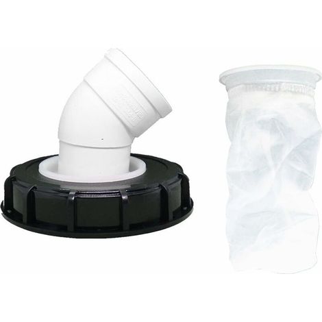 45°Filtre à Couvercle IBC, Filtre à Eau de Pluie en Nylon 163 mm, Lavable avec Couvercle pour réservoir d'eau de Pluie IBC DN 150, (1/4)