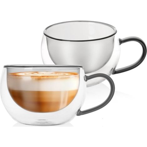Vasos térmicos de doble pared para café y té DOBLES 300 ml 2 uds. (1/5)